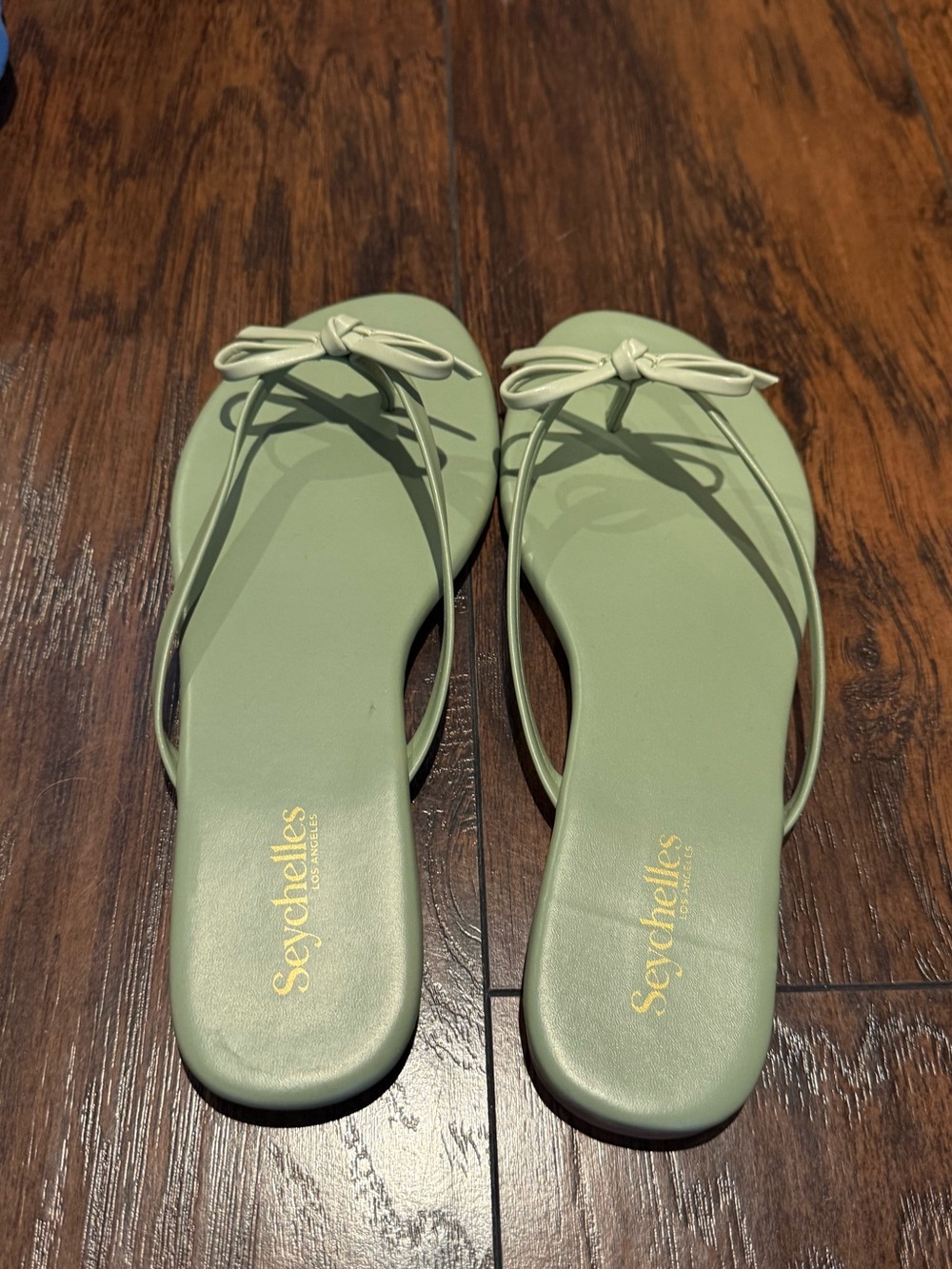 Seychelles Mint Green Bow-Strap Sandals